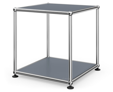 USM Haller Side Table 35 Both panels metal|Mid grey RAL 7005