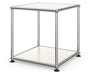 USM Haller Side Table 35 Both panels metal|Pure white RAL 9010