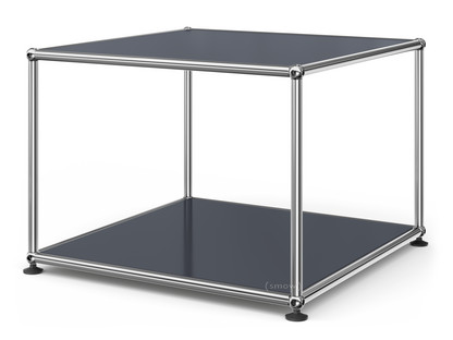 USM Haller Side Table 50 Both panels metal|Anthracite RAL 7016