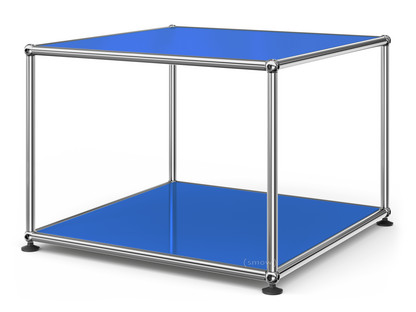 USM Haller Side Table 50 Both panels metal|Gentian blue RAL 5010