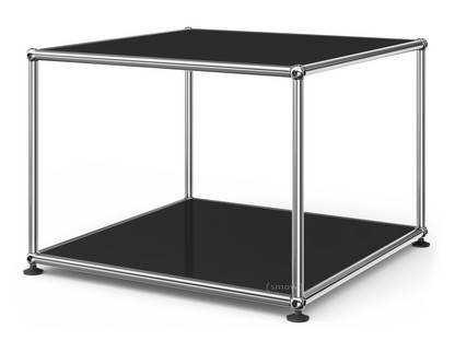 USM Haller Side Table 50 Both panels metal|Graphite black RAL 9011