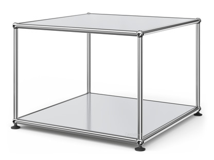 USM Haller Side Table 50 Both panels metal|Light grey RAL 7035