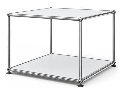 USM Haller Side Table 50 Both panels metal|USM matte silver