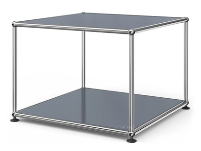 USM Haller Side Table 50 Both panels metal|Mid grey RAL 7005