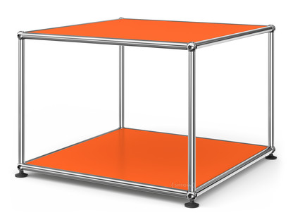 USM Haller Side Table 50 Both panels metal|Pure orange RAL 2004