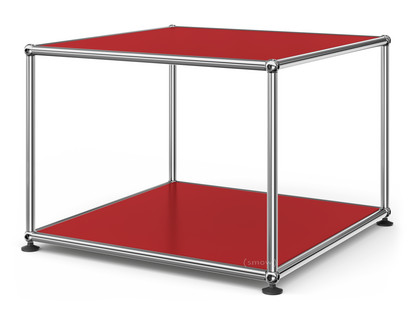 USM Haller Side Table 50 Both panels metal|USM ruby red