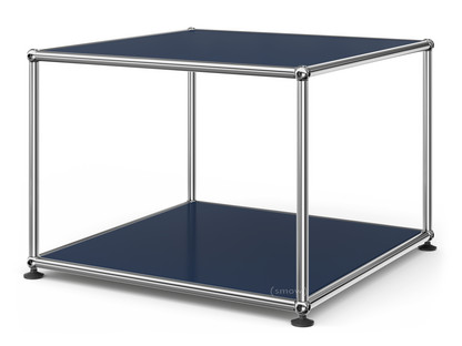 USM Haller Side Table 50 Both panels metal|Steel blue RAL 5011