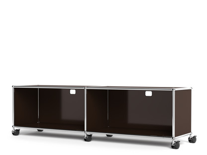 USM Haller TV-/Hi-Fi-Lowboard, Customisable USM brown|Open|With cable entry hole top centre
