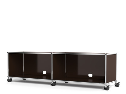 USM Haller TV-/Hi-Fi-Lowboard, Customisable USM brown|With 2 drop-down doors|With cable entry hole bottom centre