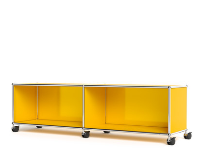 USM Haller TV-/Hi-Fi-Lowboard, Customisable Golden yellow RAL 1004|Open|Without cable entry hole