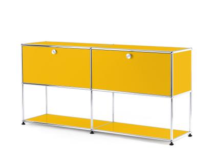 USM Haller Sideboard L with 2 Drop-down Doors, Lower Tier Structure Golden yellow RAL 1004