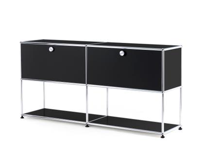 USM Haller Sideboard L with 2 Drop-down Doors, Lower Tier Structure Graphite black RAL 9011