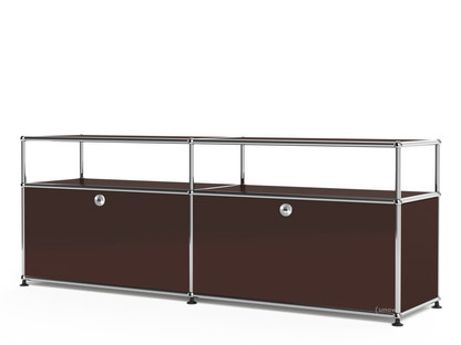 USM Haller Lowboard L with Extension, Customisable USM brown|With 2 drop-down doors|Without cable entry hole