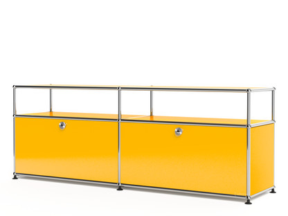 USM Haller Lowboard L with Extension, Customisable Golden yellow RAL 1004|With 2 drop-down doors|With cable entry hole top centre