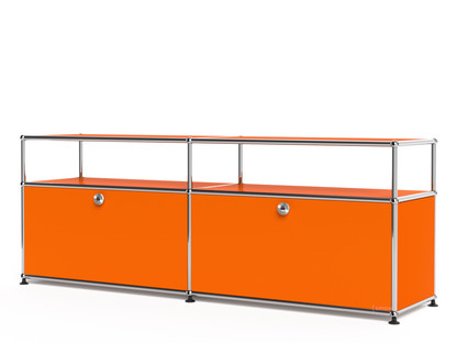 USM Haller Lowboard L with Extension, Customisable Pure orange RAL 2004|With 2 drop-down doors|Without cable entry hole