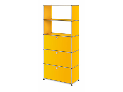 USM Haller Storage Unit with Drop-down Doors and Drawer Golden yellow RAL 1004