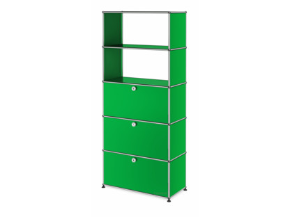 USM Haller Storage Unit with Drop-down Doors and Drawer USM green