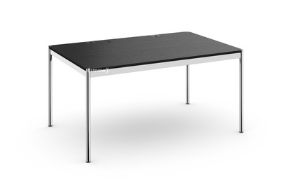 USM Haller Table Plus 150 x 100 cm|06-Black lacquered oak|Hatch left