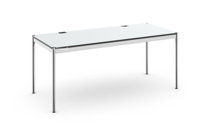 USM Haller Table Plus 175 x 75 cm|02-Pearl grey laminate|Without hatch