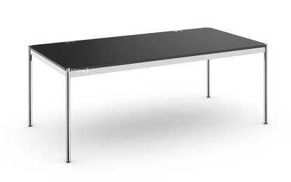 USM Haller Table Plus 200 x 100 cm|41-Black lino|Without hatch