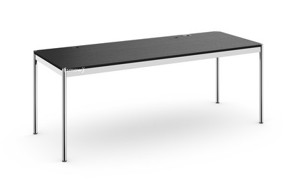 USM Haller Table Plus 200 x 75 cm|06-Black lacquered oak|Hatch right