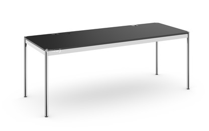 USM Haller Table Plus 200 x 75 cm|41-Black lino|Hatch left