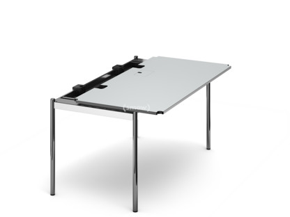 USM Haller Table Advanced 150 x 75 cm|02-Pearl grey laminate|Hatch right