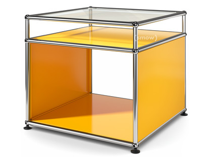 USM Haller Side Table with Extension Golden yellow RAL 1004