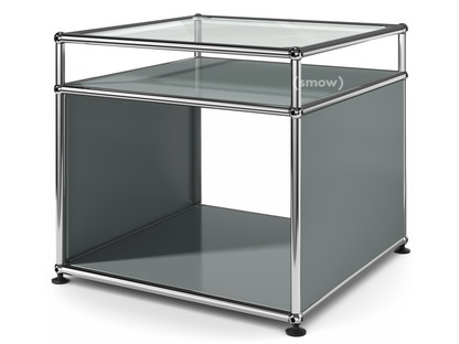 USM Haller Side Table with Extension Mid grey RAL 7005