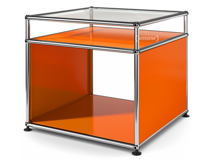 USM Haller Side Table with Extension Pure orange RAL 2004