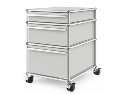 USM Haller Mobile Pedestal with 3 Drawers Type II (with Counterbalance) No locks|Light grey RAL 7035