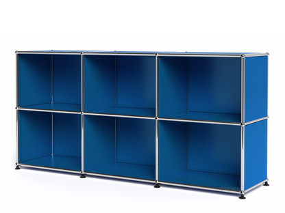 USM Haller Sideboard 50, Customisable Gentian blue RAL 5010|Open|Open