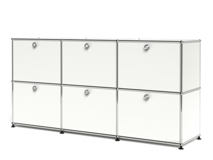 USM Haller Sideboard 50, Customisable Pure white RAL 9010|With 3 drop-down doors|With 3 drop-down doors