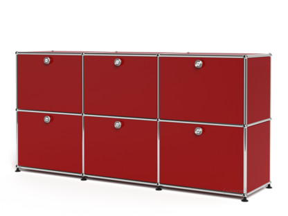 USM Haller Sideboard 50, Customisable USM ruby red|With 3 drop-down doors|With 3 drop-down doors