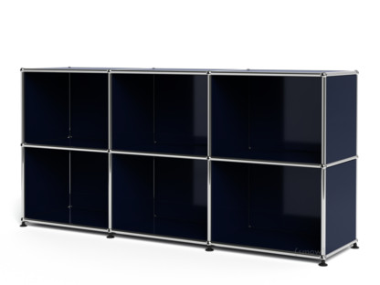 USM Haller Sideboard 50, Customisable Steel blue RAL 5011|Open|Open