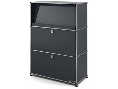 USM Haller Highboard M with Angled Shelf Anthracite RAL 7016