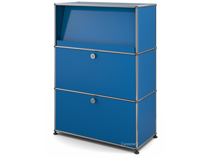 USM Haller Highboard M with Angled Shelf Gentian blue RAL 5010