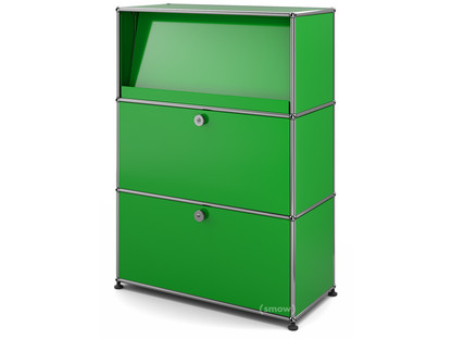 USM Haller Highboard M with Angled Shelf USM green