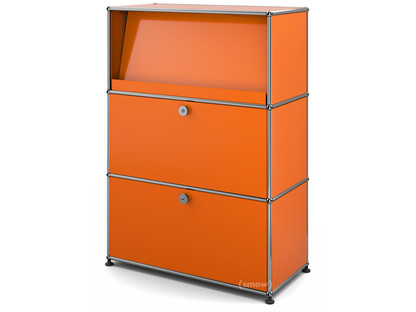 USM Haller Highboard M with Angled Shelf Pure orange RAL 2004