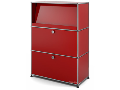 USM Haller Highboard M with Angled Shelf USM ruby red