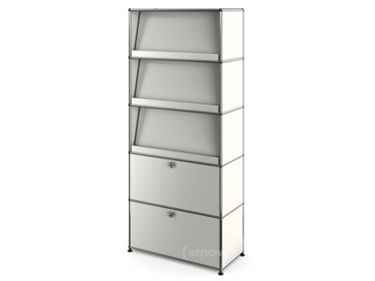 USM Haller Storage Unit with 3 Angled Shelves Pure white RAL 9010