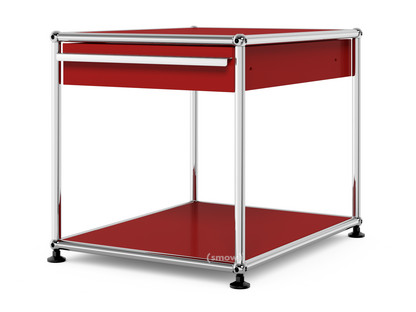 USM Haller Side Table with Drawer USM ruby red