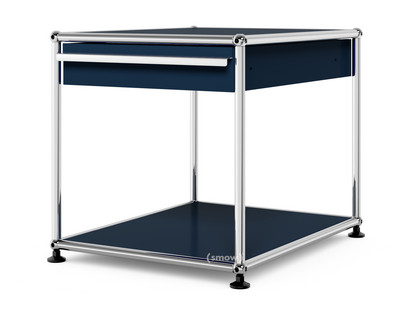 USM Haller Side Table with Drawer Steel blue RAL 5011