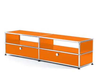 USM Haller TV-Board with Extension Doors Pure orange RAL 2004