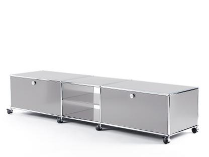 USM Haller TV-Lowboard XL on Castors USM matte silver