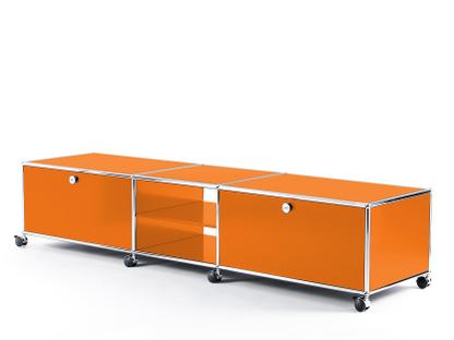 USM Haller TV-Lowboard XL on Castors Pure orange RAL 2004