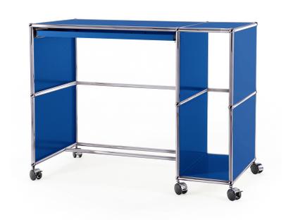 USM Haller Desktop on Castors Type 1 Gentian blue RAL 5010