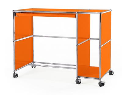 USM Haller Desktop on Castors Type 1 Pure orange RAL 2004