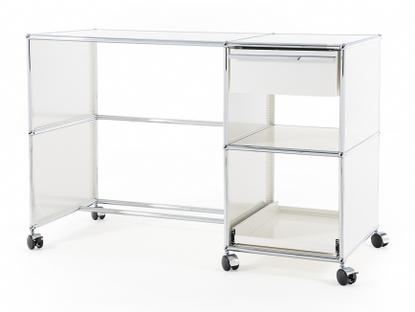 USM Haller Desktop on Castors Type 2 Pure white RAL 9010