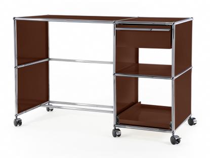 USM Haller Desktop on Castors Type 2 USM brown